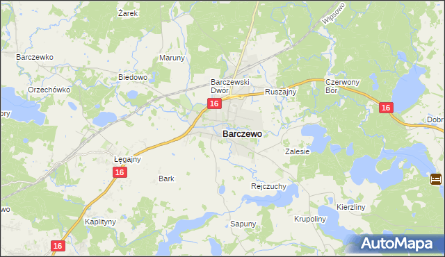 mapa Barczewo, Barczewo na mapie Targeo