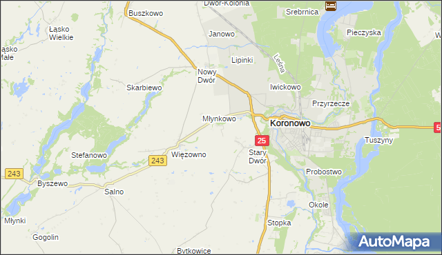 mapa Bieskowo, Bieskowo na mapie Targeo
