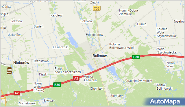 mapa Bolimów, Bolimów na mapie Targeo