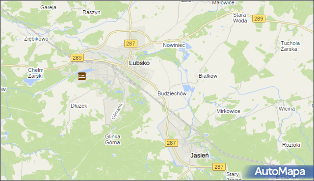 mapa Budziechów, Budziechów na mapie Targeo