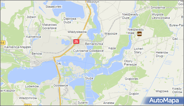 mapa Chmielnik gmina Ślesin, Chmielnik gmina Ślesin na mapie Targeo