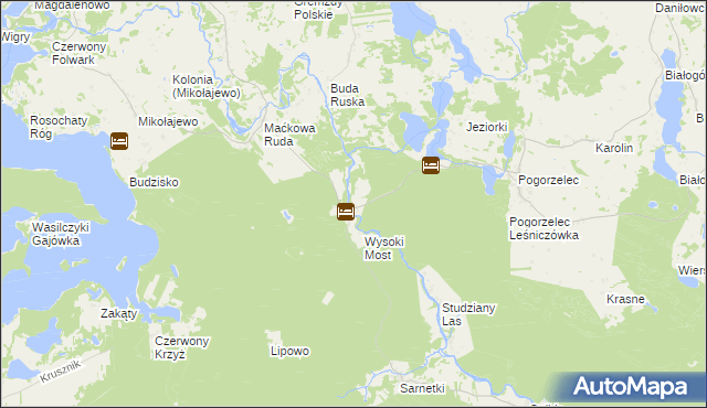 mapa Głęboka Biel, Głęboka Biel na mapie Targeo