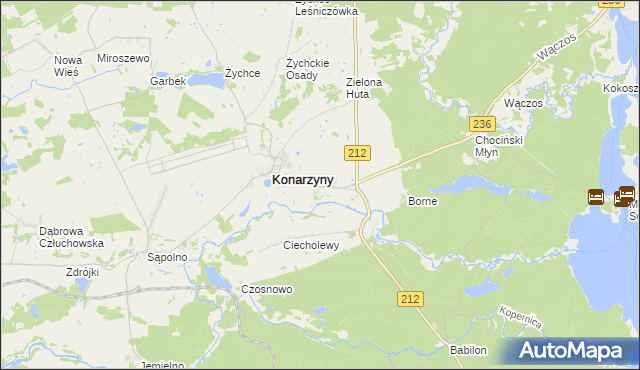 mapa Konarzynki, Konarzynki na mapie Targeo