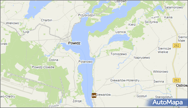 mapa Kosewo gmina Ostrowite, Kosewo gmina Ostrowite na mapie Targeo