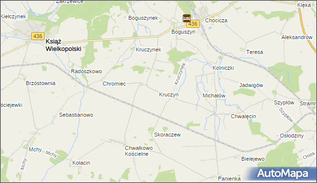 mapa Kruczyn, Kruczyn na mapie Targeo