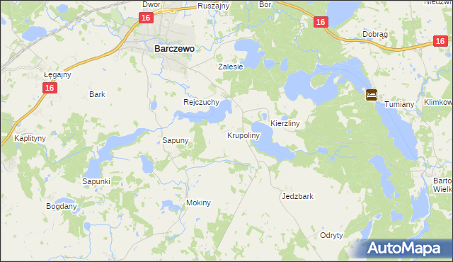 mapa Krupoliny, Krupoliny na mapie Targeo