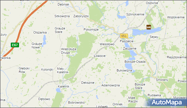 mapa Łowocie, Łowocie na mapie Targeo