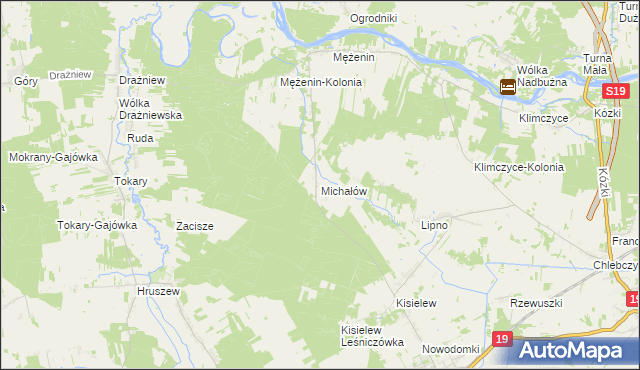mapa Michałów gmina Platerów, Michałów gmina Platerów na mapie Targeo
