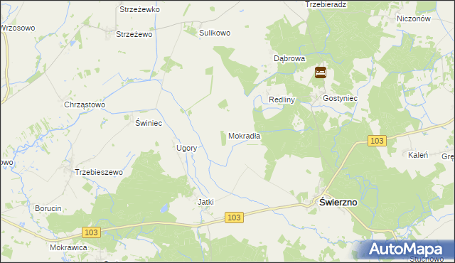 mapa Mokradła, Mokradła na mapie Targeo