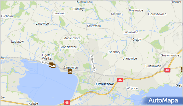 mapa Nieradowice, Nieradowice na mapie Targeo