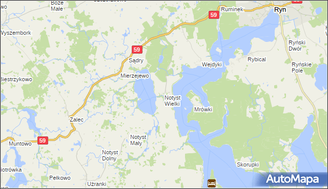 mapa Notyst Wielki, Notyst Wielki na mapie Targeo