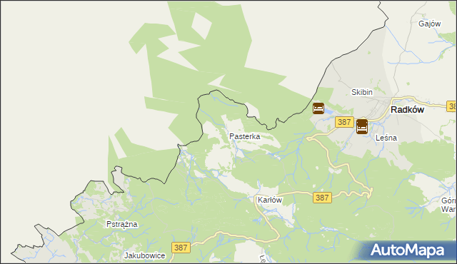 mapa Pasterka, Pasterka na mapie Targeo