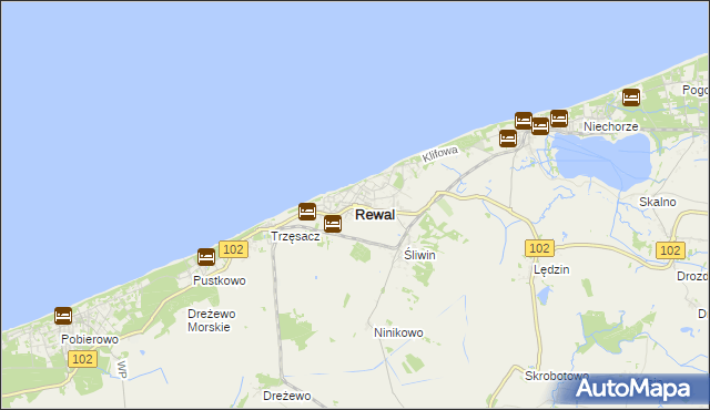 mapa Rewal, Rewal na mapie Targeo
