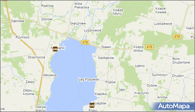 mapa Siedlątków, Siedlątków na mapie Targeo