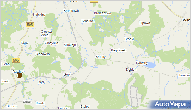 mapa Słobity, Słobity na mapie Targeo