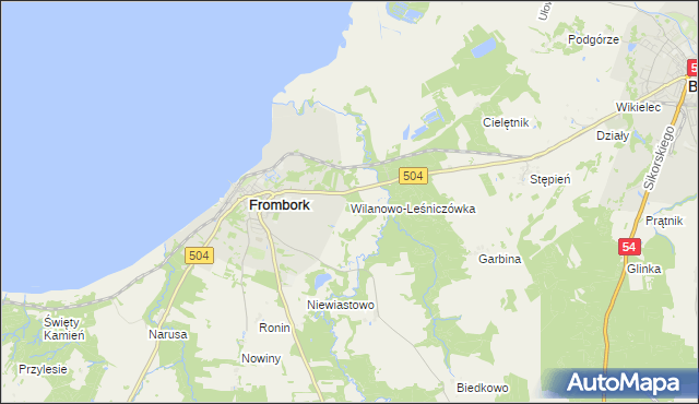 mapa Wilanowo-Leśniczówka, Wilanowo-Leśniczówka na mapie Targeo