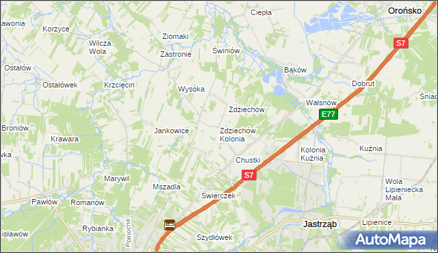 mapa Zdziechów Kolonia, Zdziechów Kolonia na mapie Targeo