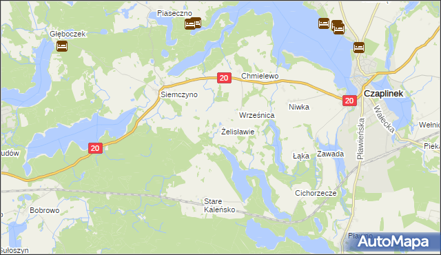 mapa Żelisławie, Żelisławie na mapie Targeo
