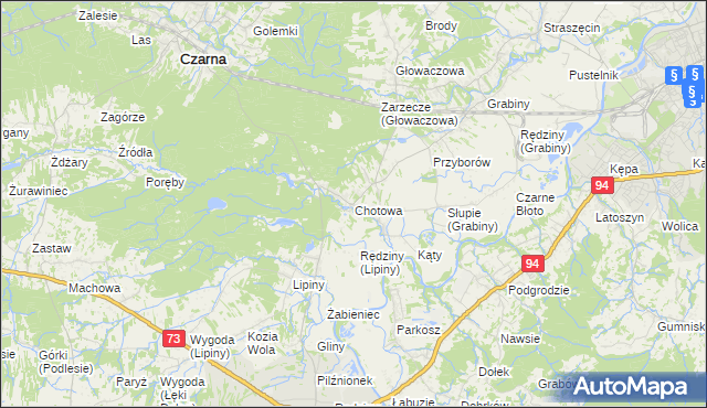mapa Chotowa, Chotowa na mapie Targeo