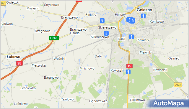 mapa Dalki, Dalki na mapie Targeo