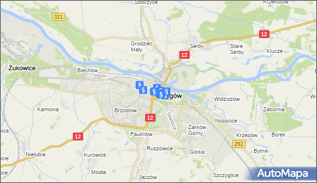 mapa Głogów, Głogów na mapie Targeo