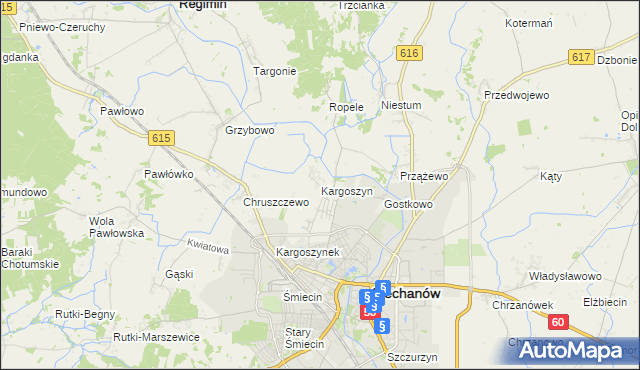 mapa Kargoszyn, Kargoszyn na mapie Targeo