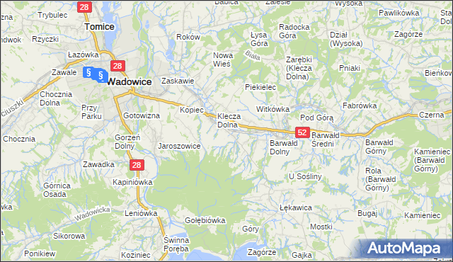 mapa Klecza Górna, Klecza Górna na mapie Targeo