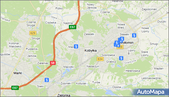 mapa Kobyłka, Kobyłka na mapie Targeo