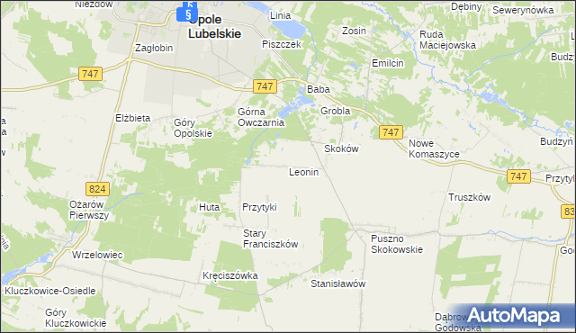 mapa Leonin, Leonin na mapie Targeo