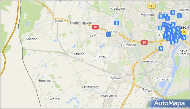 mapa Przylep, Przylep na mapie Targeo