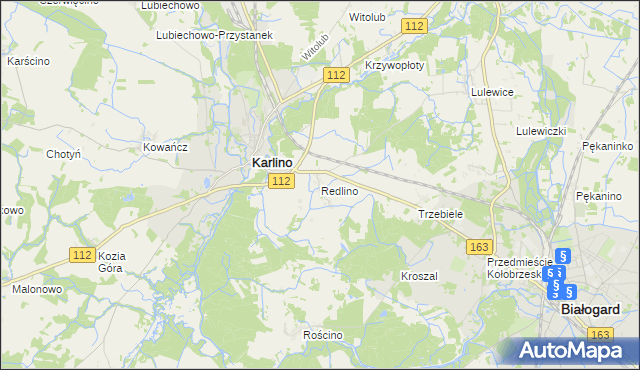 mapa Redlino, Redlino na mapie Targeo