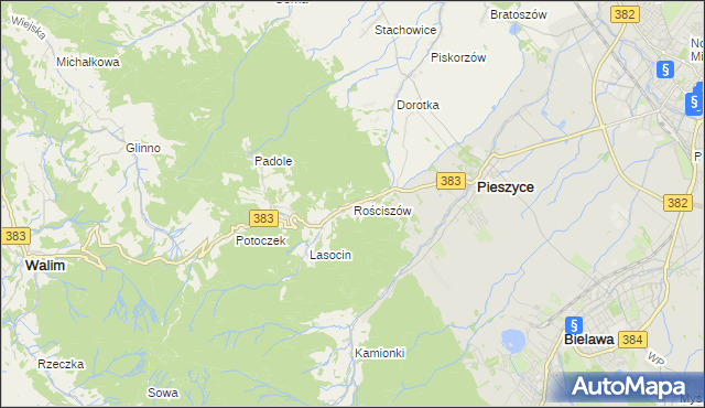mapa Rościszów, Rościszów na mapie Targeo