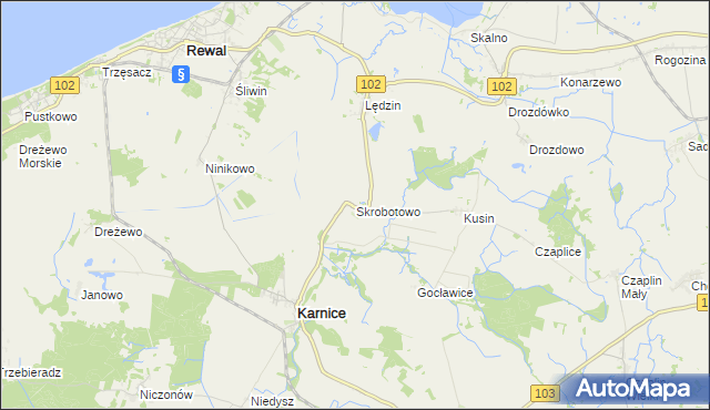 mapa Skrobotowo, Skrobotowo na mapie Targeo