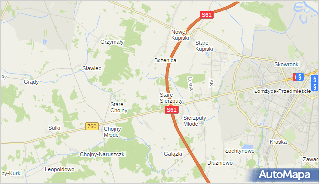 mapa Stare Sierzputy, Stare Sierzputy na mapie Targeo