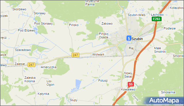 mapa Wolwark, Wolwark na mapie Targeo