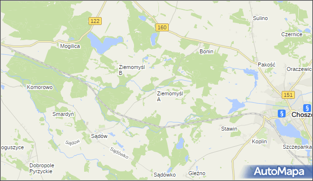 mapa Ziemomyśl A, Ziemomyśl A na mapie Targeo