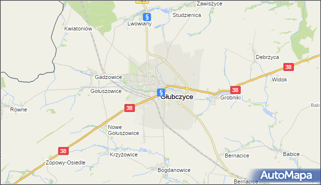mapa Głubczyce, Głubczyce na mapie Targeo