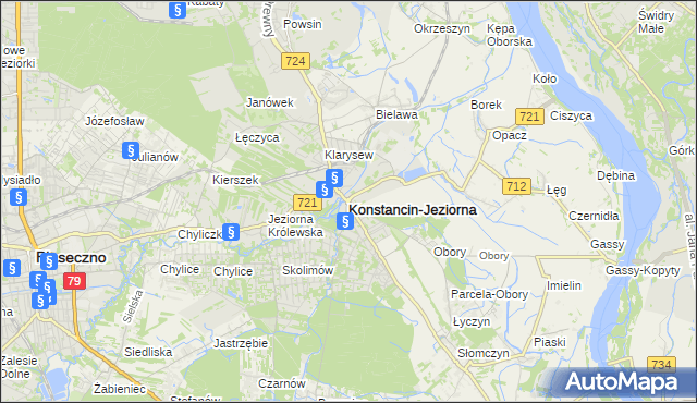 mapa Konstancin-Jeziorna, Konstancin-Jeziorna na mapie Targeo
