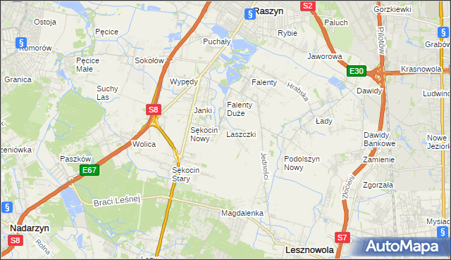 mapa Laszczki, Laszczki na mapie Targeo