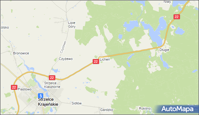 mapa Licheń, Licheń na mapie Targeo