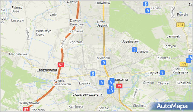 mapa Mysiadło, Mysiadło na mapie Targeo