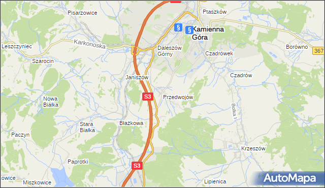 mapa Przedwojów, Przedwojów na mapie Targeo