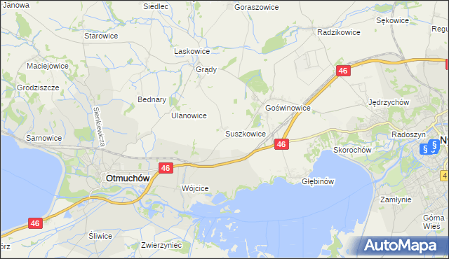 mapa Suszkowice, Suszkowice na mapie Targeo