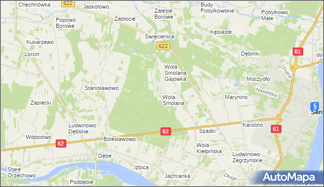 mapa Wola Smolana, Wola Smolana na mapie Targeo