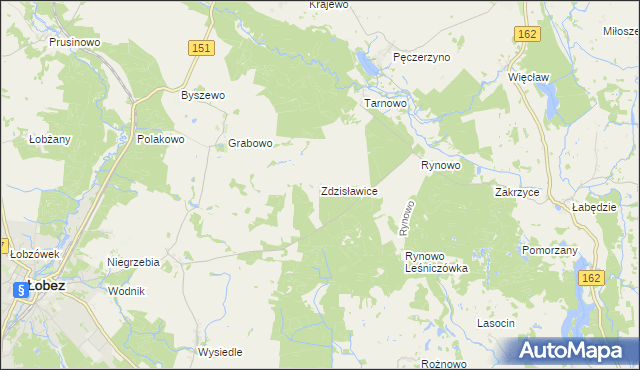 mapa Zdzisławice gmina Łobez, Zdzisławice gmina Łobez na mapie Targeo