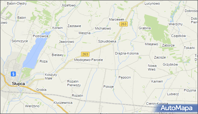 mapa Żelazków gmina Słupca, Żelazków gmina Słupca na mapie Targeo