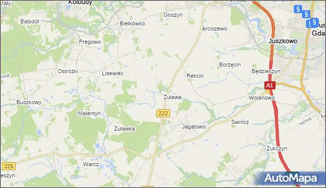 mapa Żuława, Żuława na mapie Targeo