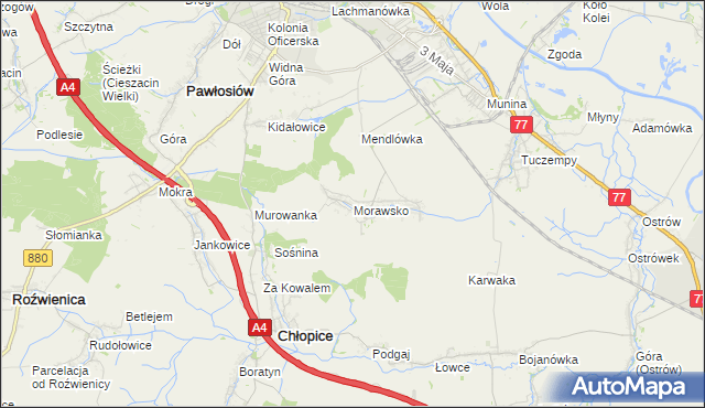 mapa Morawsko gmina Jarosław, Morawsko gmina Jarosław na mapie Targeo