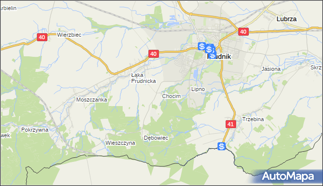 mapa Chocim gmina Prudnik, Chocim gmina Prudnik na mapie Targeo