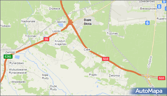 mapa Ciele, Ciele na mapie Targeo